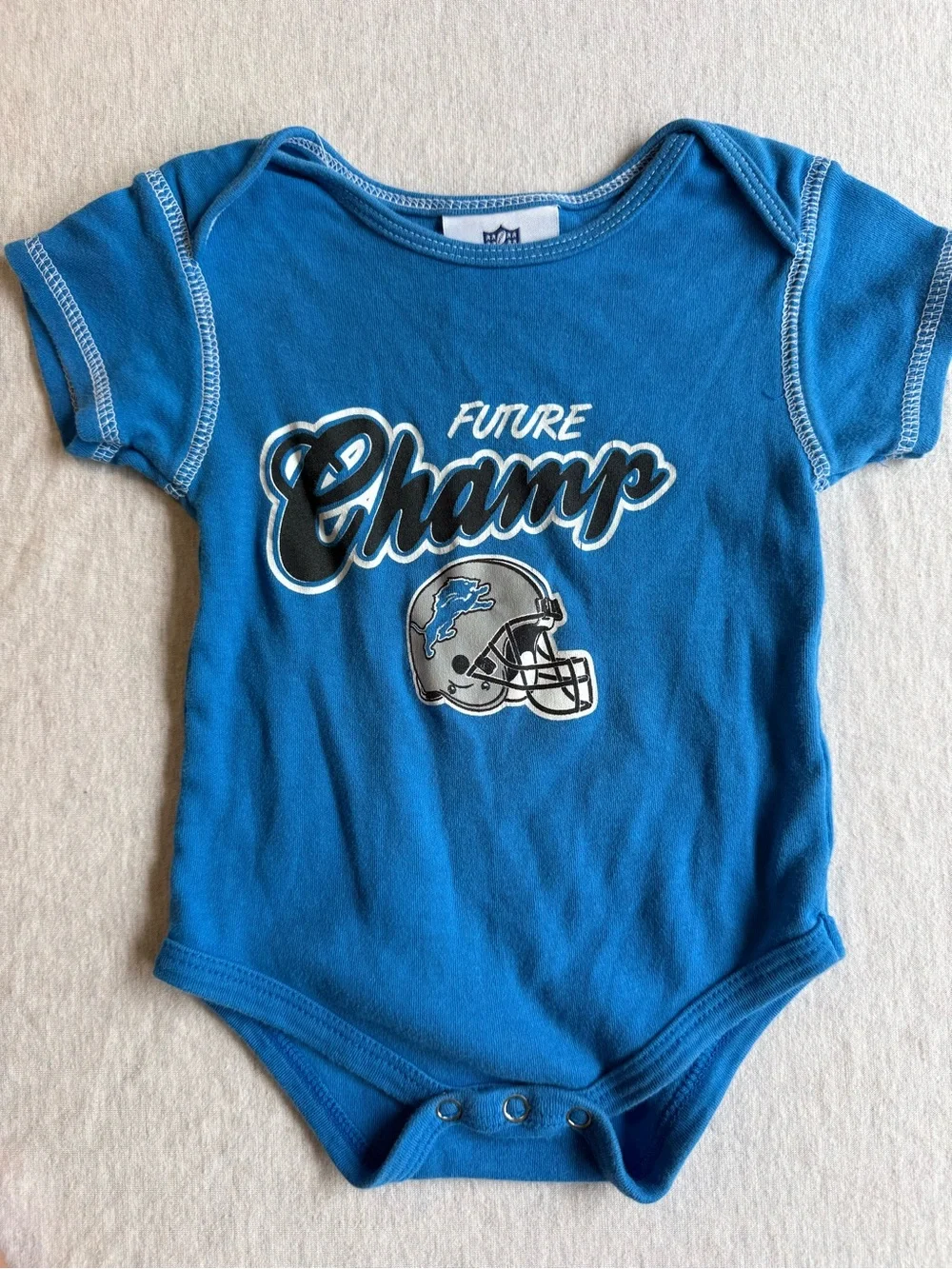 NFL Detroit Lions Blue Baby One-Piece Bodysuits Set